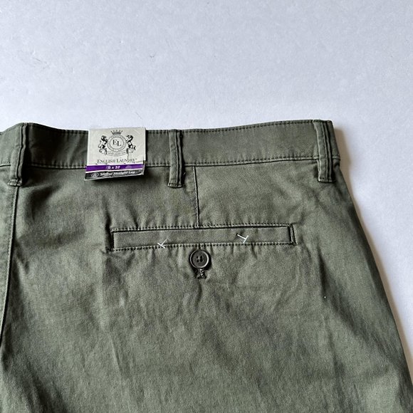 English Laundry Chino Men's Slimmer Straight Leg Pants 40 x 32 Olive Green - Picture 14 of 15